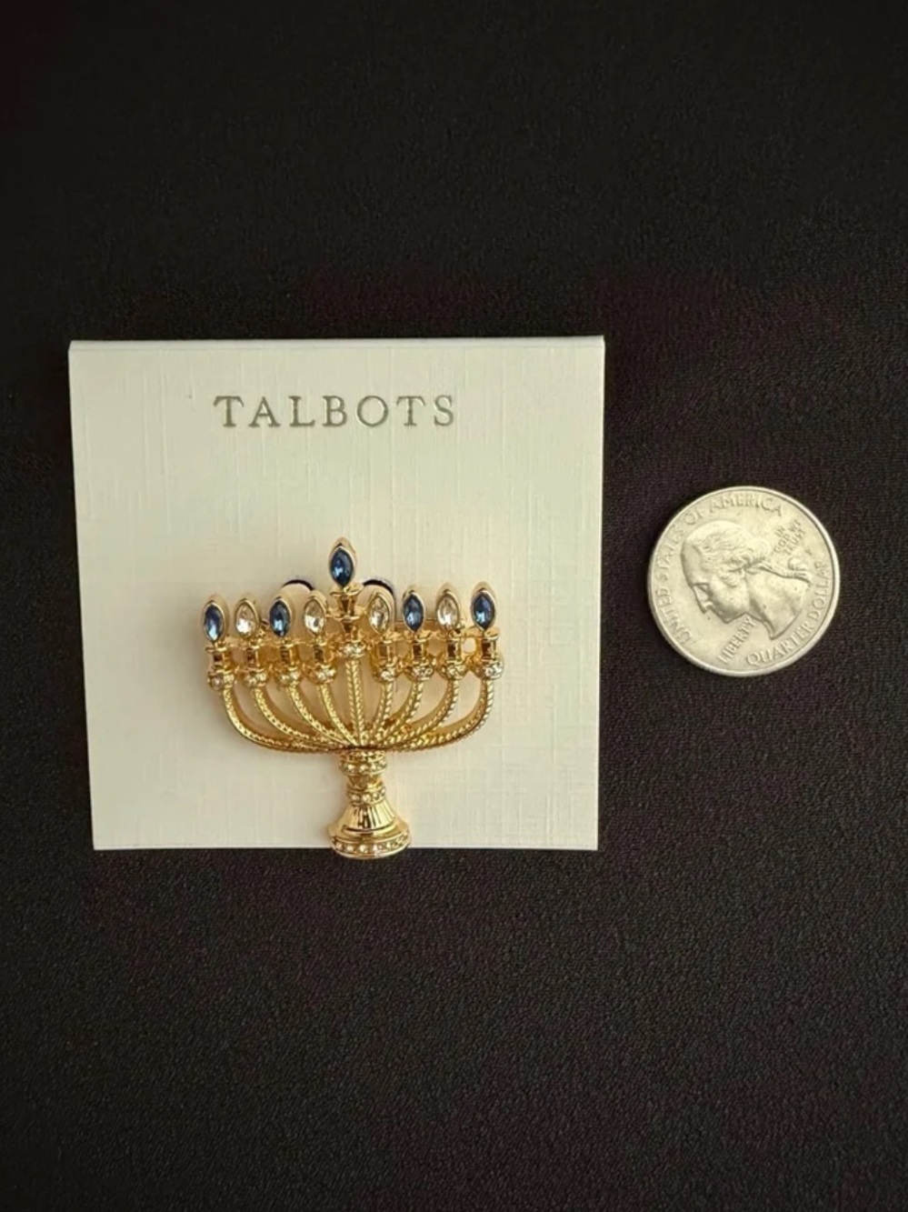 Talbots Menorah Brooch - Picture 3 of 10